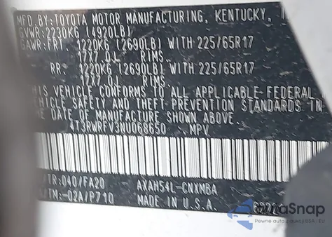 2022 Toyota Rav4 Hybrid Xle from USA, damaged, VIN 4T3RWRFV3NU068650